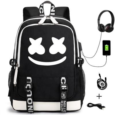 Luminous school bag with USB Charger